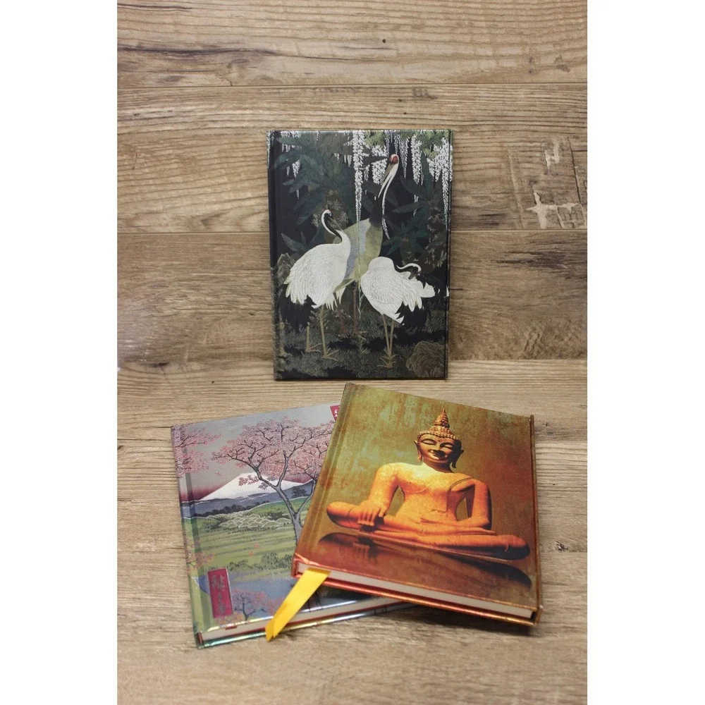 Flame‎ Tree Notebook metal foiled lined journal Golden Buddha